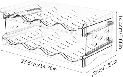 2er Pack Flaschenregal Stapelbar Kühlschrank Organizer 8