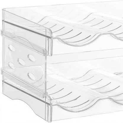 FYting Flaschenregal Kühlschrank Organizer stapelbar für Flaschen und Getränke