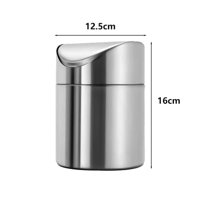 Edelstahl Mini Mülleimer mit Schwingdeckel