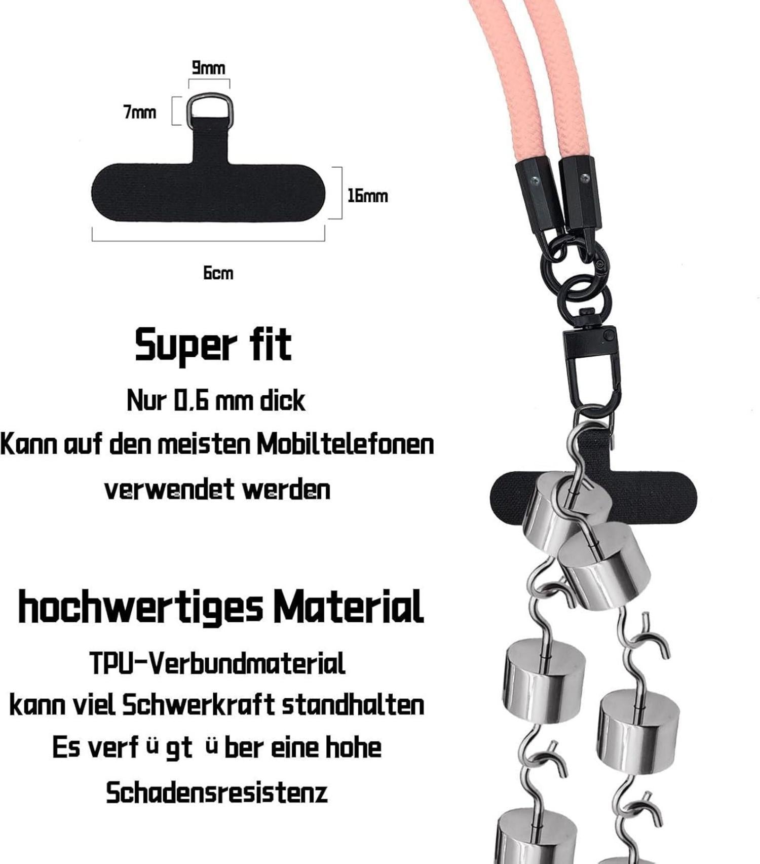 Handykette Universal Smartphone-Halterung praktisch sicher rosa