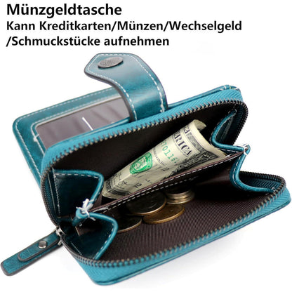Damen PU Leder Geldbörse Braun Kartenetui Klein