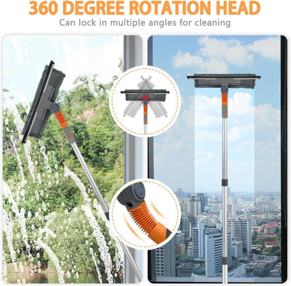Professioneller Teleskopischer Fensterreiniger mit 3-in-1 Set
