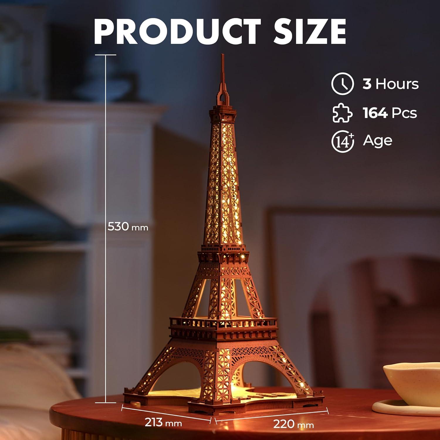 Rolife 3D Puzzle Eiffelturm Modell mit LED Lichtern 164