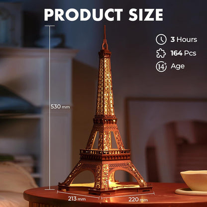 Rolife 3D Puzzle Eiffelturm Modell mit LED Lichtern 164