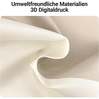 Duschvorhang 180x180cm Beige Streifen Wasserabweisend Textil