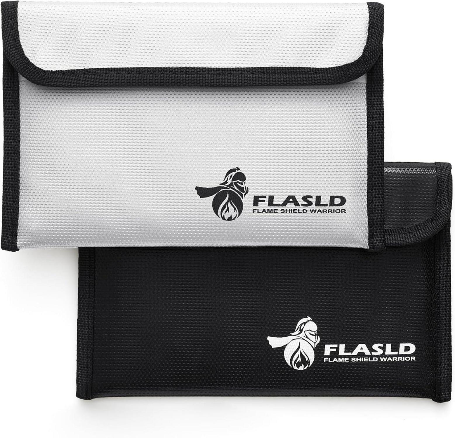 2er Set Feuerfeste Geldtasche 13x20 cm 1371℃, Wasserfest & Sicher