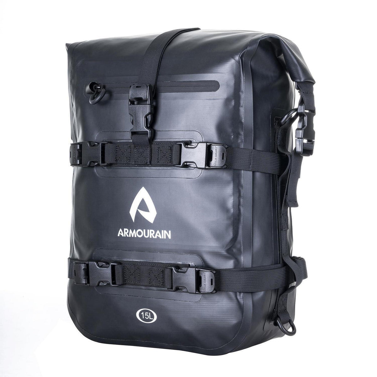 Wasserdichte Motorrad Hecktasche 15L – PVC Schwarz