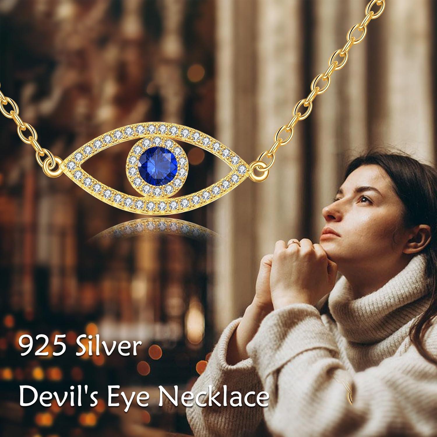 VONALA Böses Auge Kette 925 Sterling Silber Gold Unendlichkeit Halskette