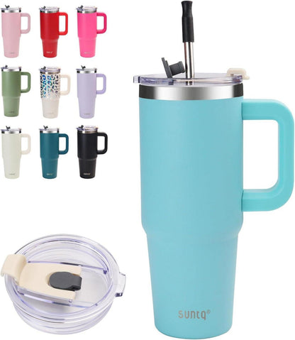 30oz Tumbler Vakuum Isolierte Wasserflasche mit Stroh und Deckel