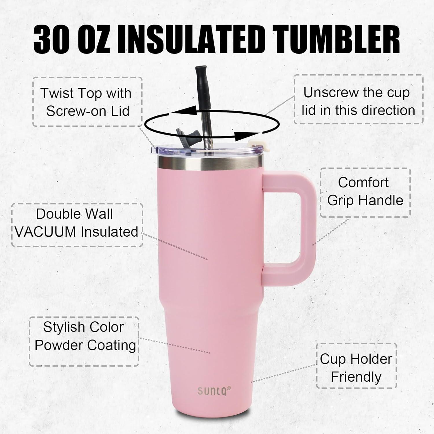 30oz Vakuum Isolierte Wasserflasche mit Griff und Strohhalm