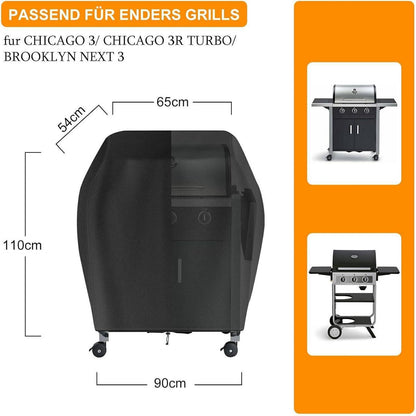 Raweao Gasgrill Abdeckhaube für Enders Chicago 3 3R Turbo