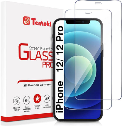 2er Set Panzerglas Displayschutz iPhone 12/12 Pro 6,1 Zoll