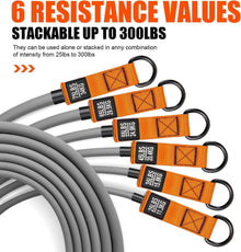 HTD Resistance Bands Set 300lbs Expander Tube Home Gym