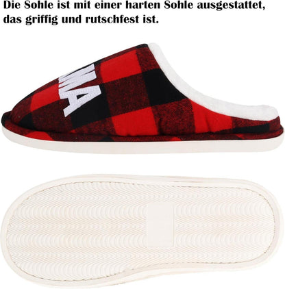 Merclix Damen Hausschuhe Winter Warme Plüsch Pantoffeln Rutschfeste 40/41 EU Lustige Geschenk für Mama