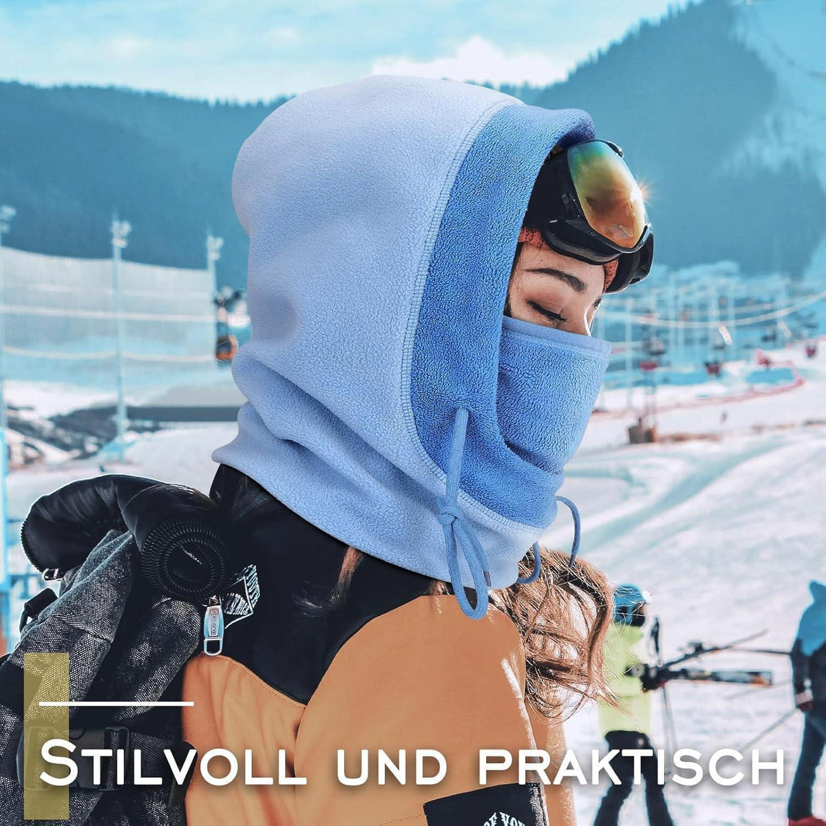 Warme Fleece Sturmhaube – Winddicht & Verstellbar für Ski, Motorrad & Alltag