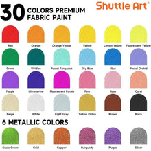 30 Stoffmalfarben Set waschmaschinenfest Kinder T-Shirt DIY