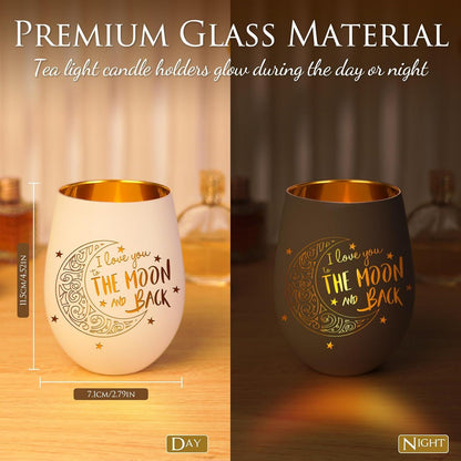 Teelichthalter Glas mit Gravur für Geschenke & Deko