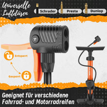 Fahrradpumpe mit Manometer, Luftpumpe für Fahrradventile