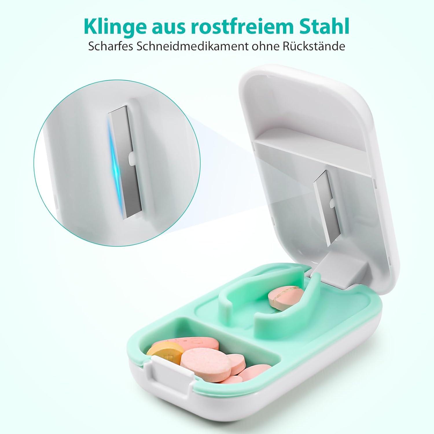 Tablettenteiler für Kleine Tabletten & Große Pillen PP BPA-frei