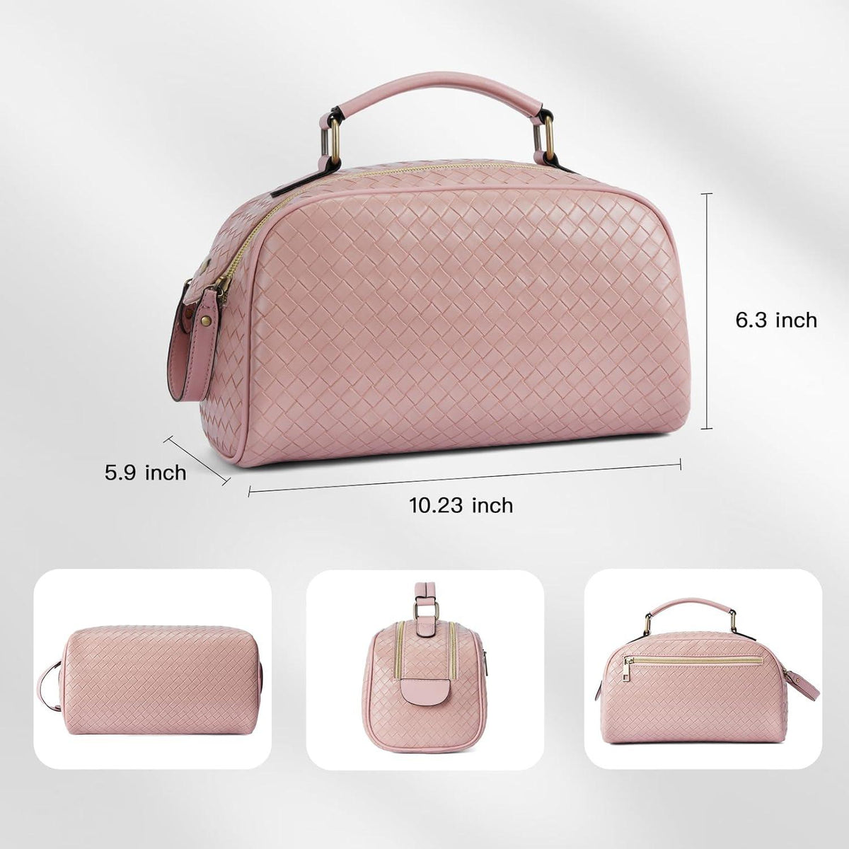 Telena Kulturbeutel PU-Leder Reise-Kosmetiktasche Aufhängen Transparent