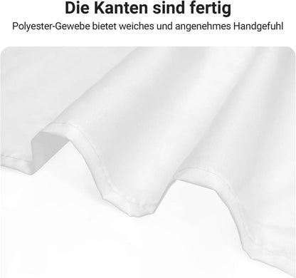 Duschvorhang 240x200cm Rote Blume, beschwerter Saum, wasserabweisend, waschbar