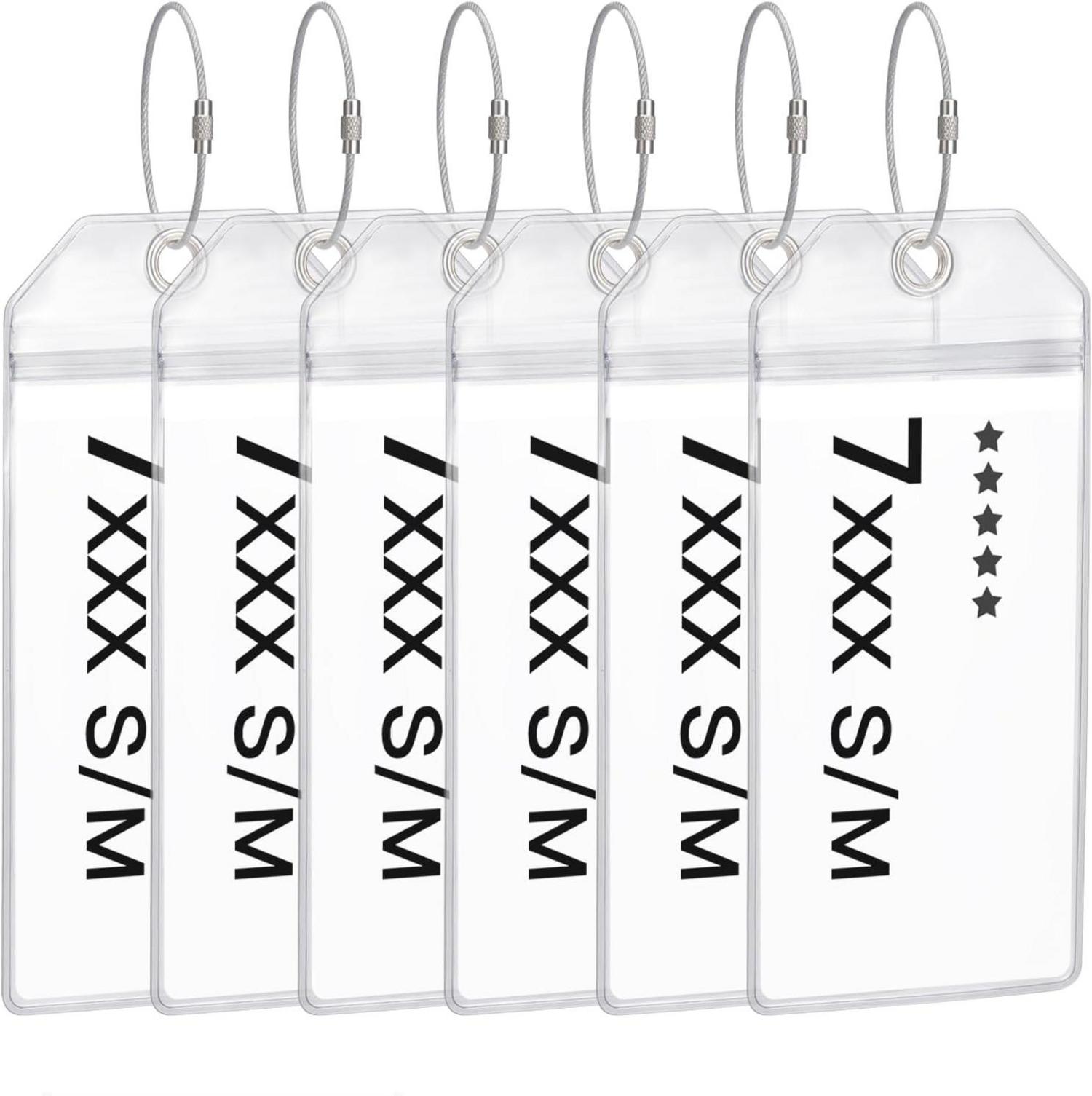 Kofferanhänger für Kreuzfahrten, Transparentes Gepäckanhänger-Set