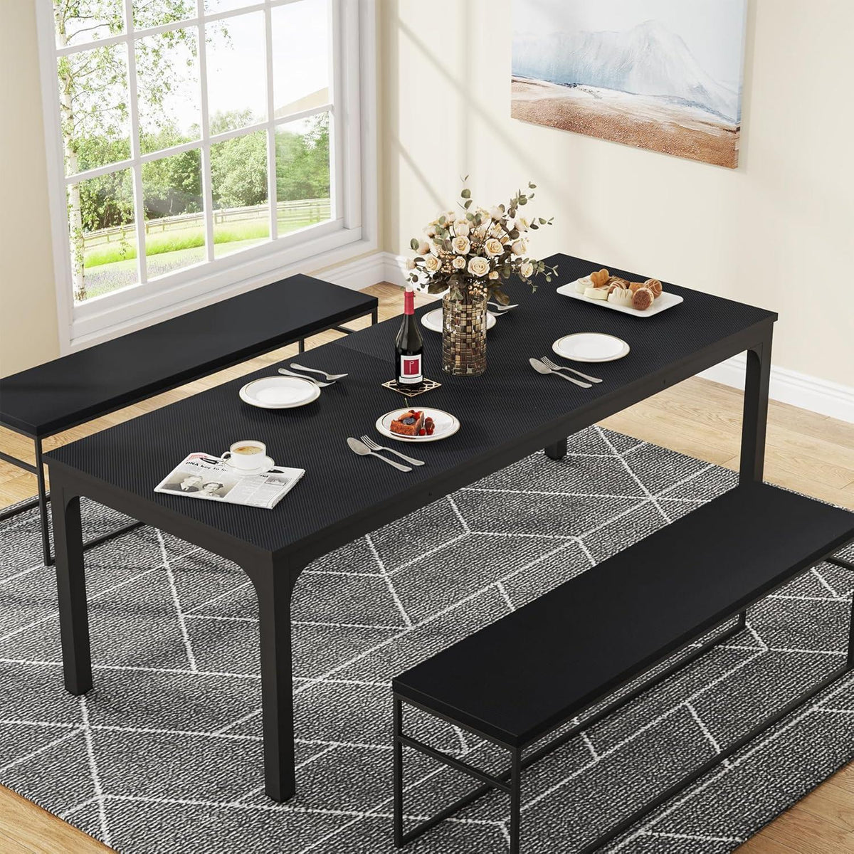 Industrietisch 200x70cm – Esstisch für 6-8 Personen