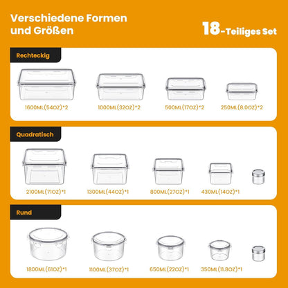 Surejoy Frischhaltedosen Set 18-teilig Luftdicht & BPA-frei