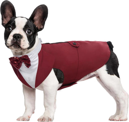 Hund Smoking Anzug mit Bandana Set Hochzeit Halloween Party S-XL