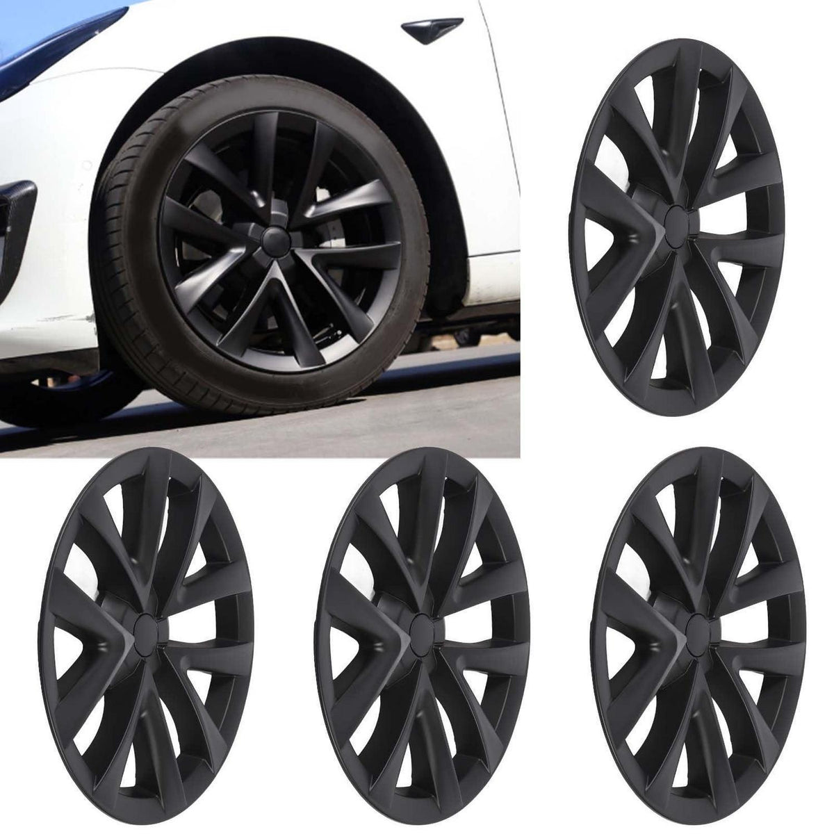 Radkappen Set 4er-Pack, Tesla Model S Plaid Style 18 Zoll