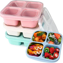 4-Fach Bento Snackbox Set, Kinder & Erwachsene, Mikrowelle