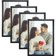 4er A3 Bilderrahmen Set Vintage Schwarz Plexiglas 30x42 cm