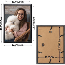 4er A3 Bilderrahmen Set Vintage Schwarz Plexiglas 30x42 cm