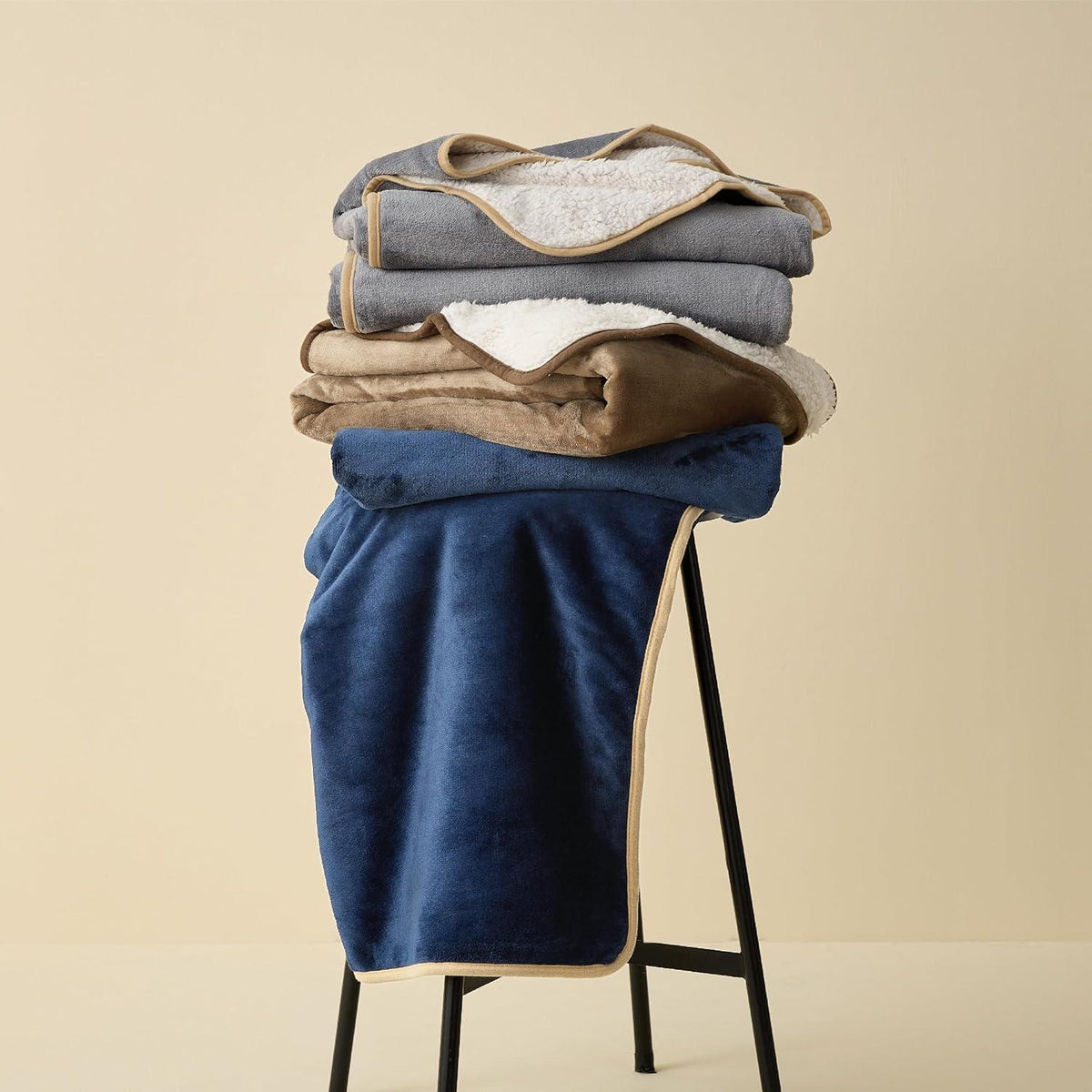 Wasserdichte Hundedecke Sherpa Fleece Cremefarben 80x60cm