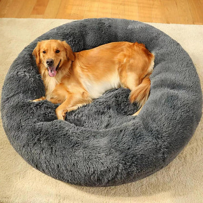 Rundes Hundebett Orthopädisch Braun Ø120cm