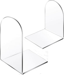 Transparente Acryl-Buchstützen für Regale 2 Stück - Rutschfeste