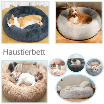 Rundes Hundebett Lila Ø120cm – Orthopädisches Haustierbett