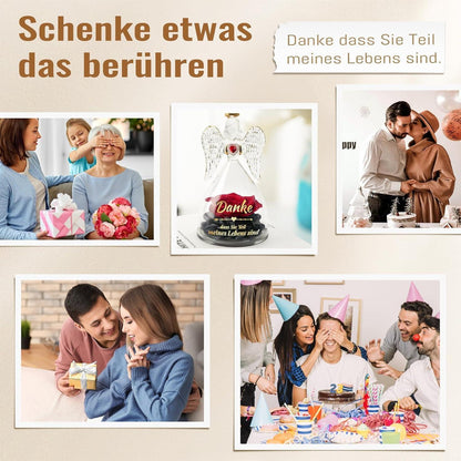 Ewige Rose im Engel: Danke Geschenk für Frauen