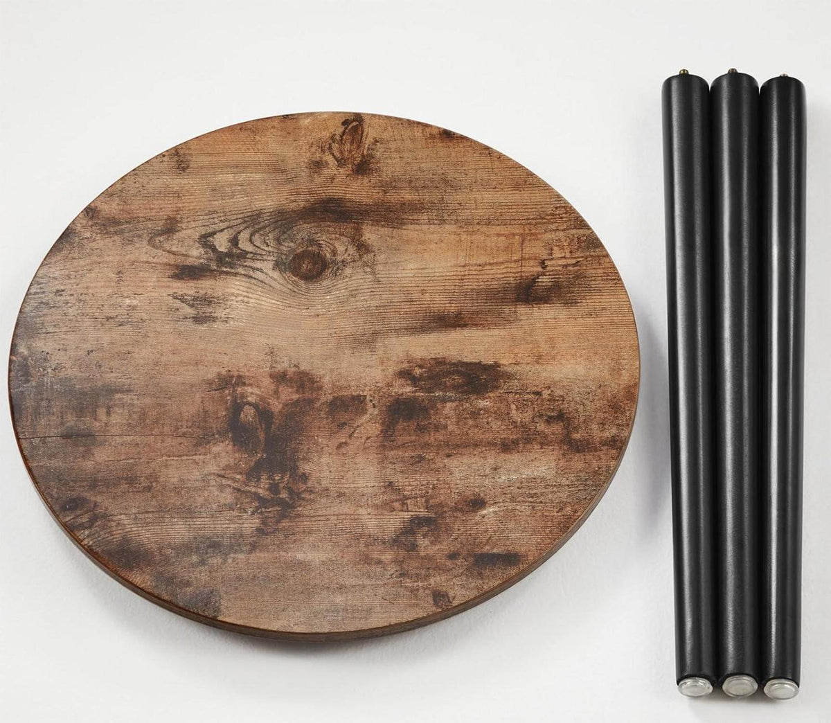 Runder Beistelltisch Holz Skandinavischer Stil 42x42x51CM Braun