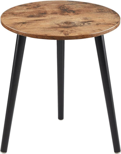 Skandinavischer Holz Beistelltisch Rund Braun 42x42x51CM
