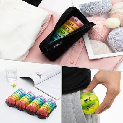 Monatlicher Pillen-Organisator 28 Tage Pillendose für Morgens und Abends