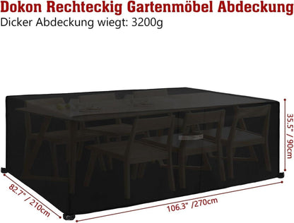 Gartenmöbel Abdeckung Wasserdicht 600D Oxford Winterfest Wildbeständig