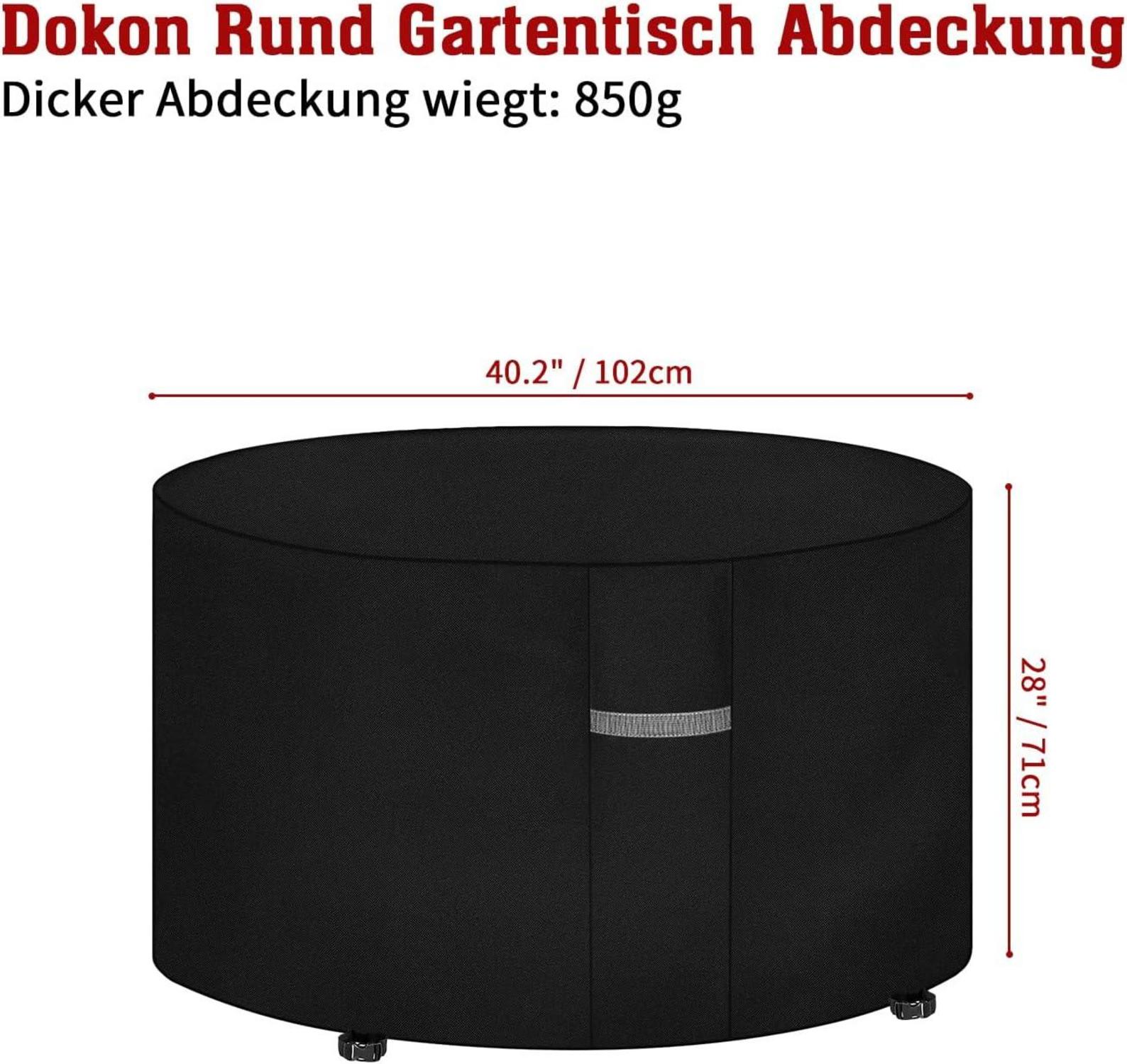 Gartenmöbel Abdeckung Wasserdicht Schwerlast 600D Oxford Rund