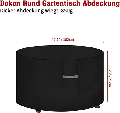 Gartenmöbel Abdeckung Wasserdicht Schwerlast 600D Oxford Rund