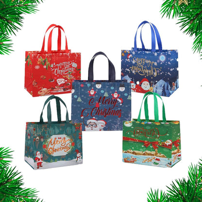 10er Pack wiederverwendbare Weihnachts Geschenktüten Vliesstoff faltbar wasserdicht