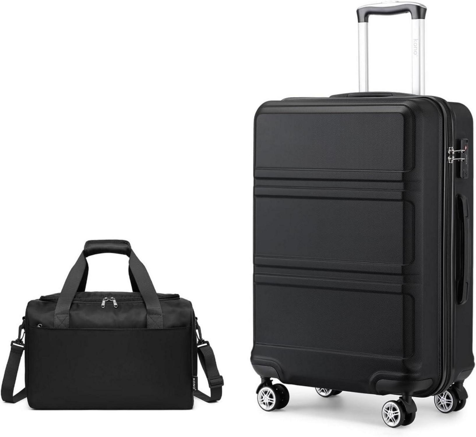 KONO Reisekoffer Set Mittelgroß 65cm Rollkoffer Ryanair Reisetasche