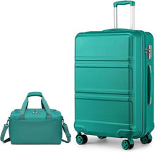 Großer Koffer Set 2-teilig mit Reisetasche Türkis 74cm