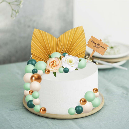iZoeL Boho Tortendeko Kuchendeko Geburtstag Blumen Palmblätter Cake Topper