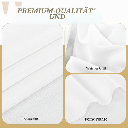 10er-Pack Weiße Tischdecken 153x260 cm für Rechteckige Tische