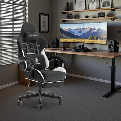 Dowinx Gaming Stuhl Bürostuhl mit Massage Kopfstütze